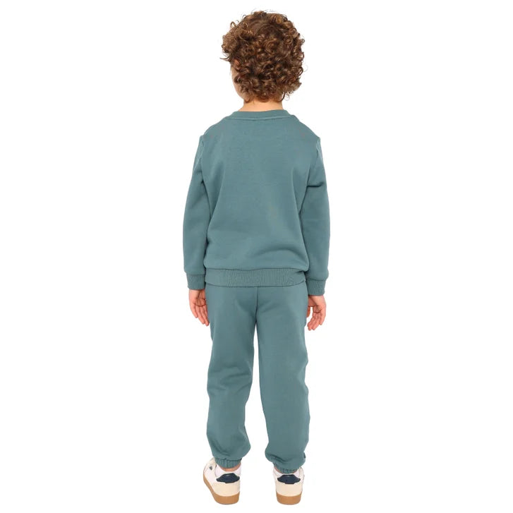 Pekkle Boys' and Girls' Cozy Fuzzy Fleece 2-piece Sweatshirt and Pants Set