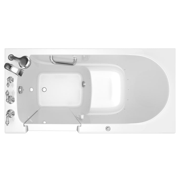 American Standard 30 in. × 60 in. Walk-in Bathtub with 26 Jet Air Spa System, Heated Blower and QuickDrain