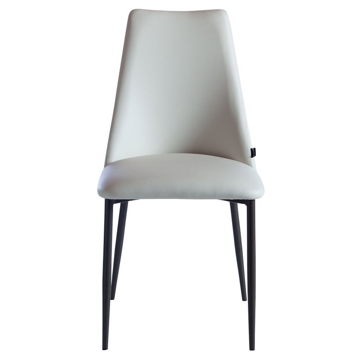 Peressini Flore Beige Dining Chair with Brown Metal Frame, 2-pack, Made in Italy