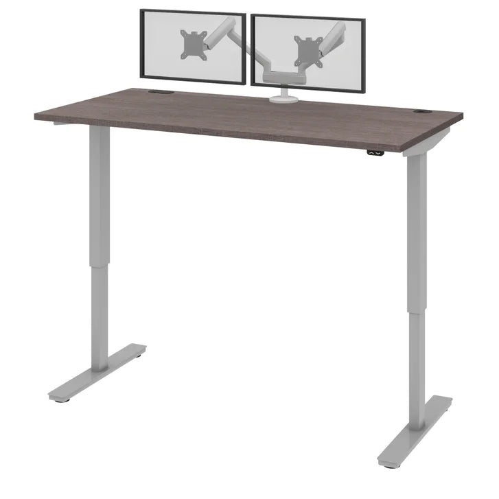 Bestar Upstand 76.2 cm x 152.4 cm (30 in. x 60 in.) Height Adjustable Desk with Dual Monitor Arm