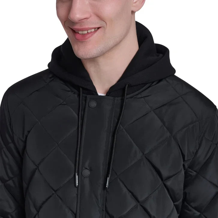 Converse Men's Hooded Quilted Bomber Jacket