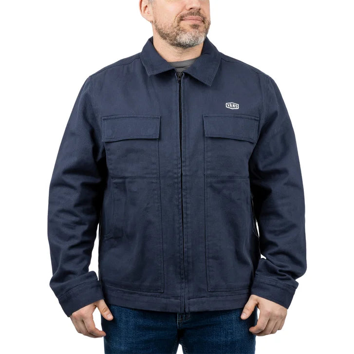 Vans Men's Mcavoy Zip Station Jacket – Casual Full-Zip Coat with Collar