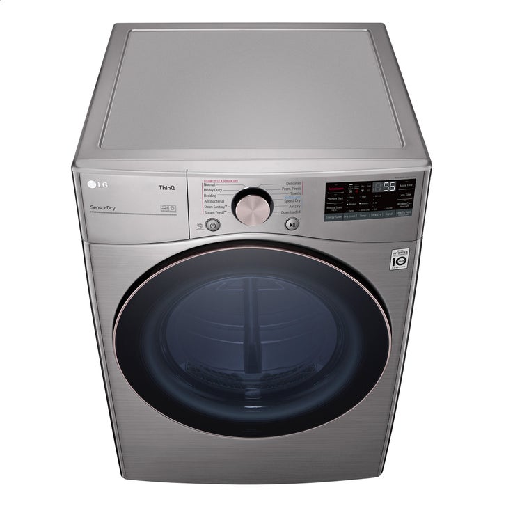 LG Graphite Steel 7.4 cu. ft. Electric Steam Dryer with AI Dry and ThinQ Technology