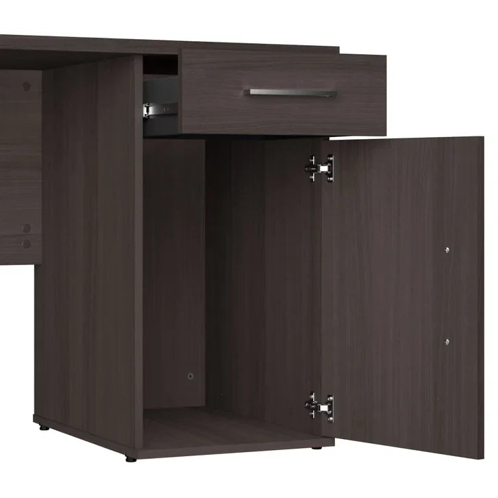 Bestar Orford L-Shaped Desk with Hutch