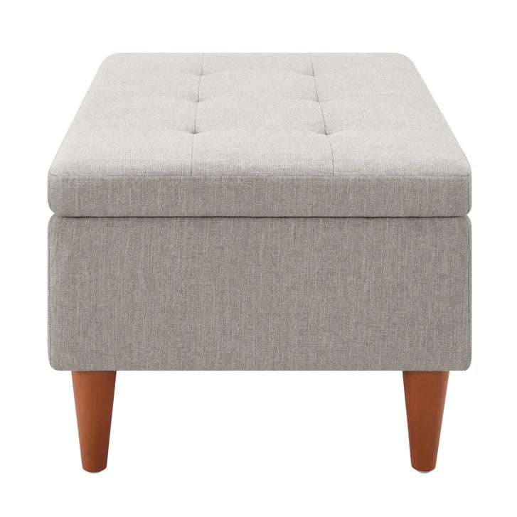 King Fabric Upholstered Storage Ottoman