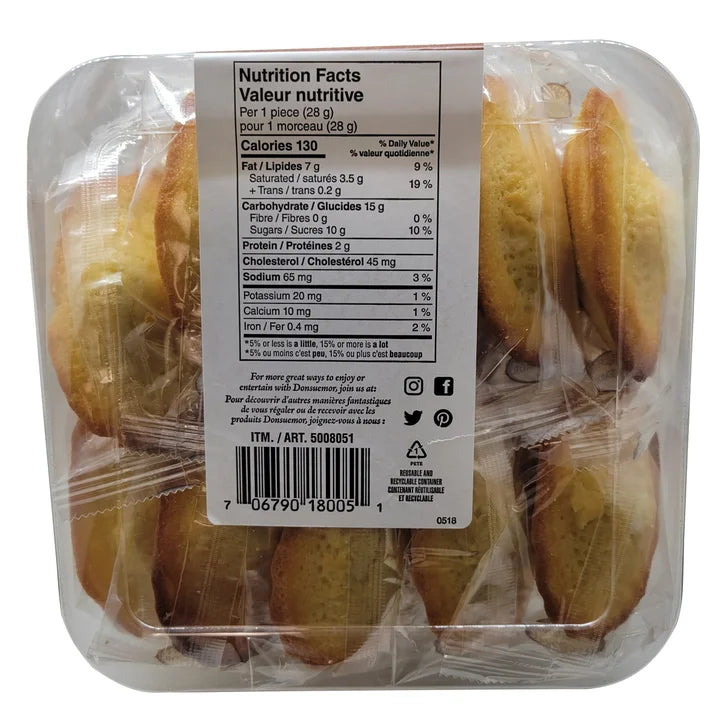 Donsuemor Traditional Madeleines Cookies, 28 × 28 g