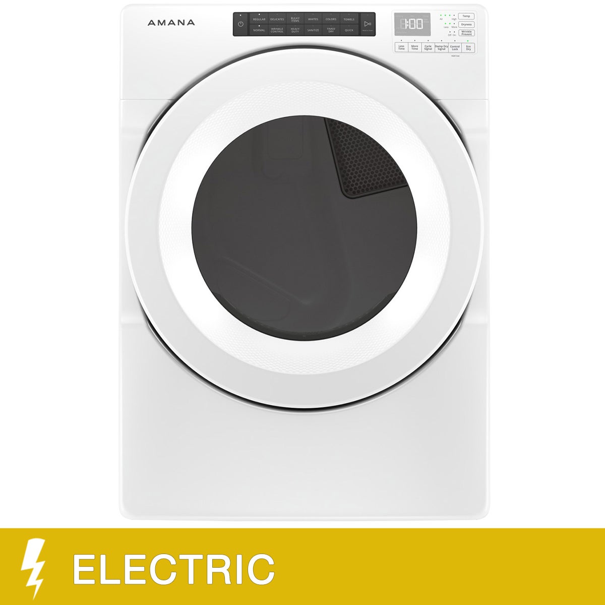 Amana 7.4 cu ft. White Electric Dryer with Eco Dry Option