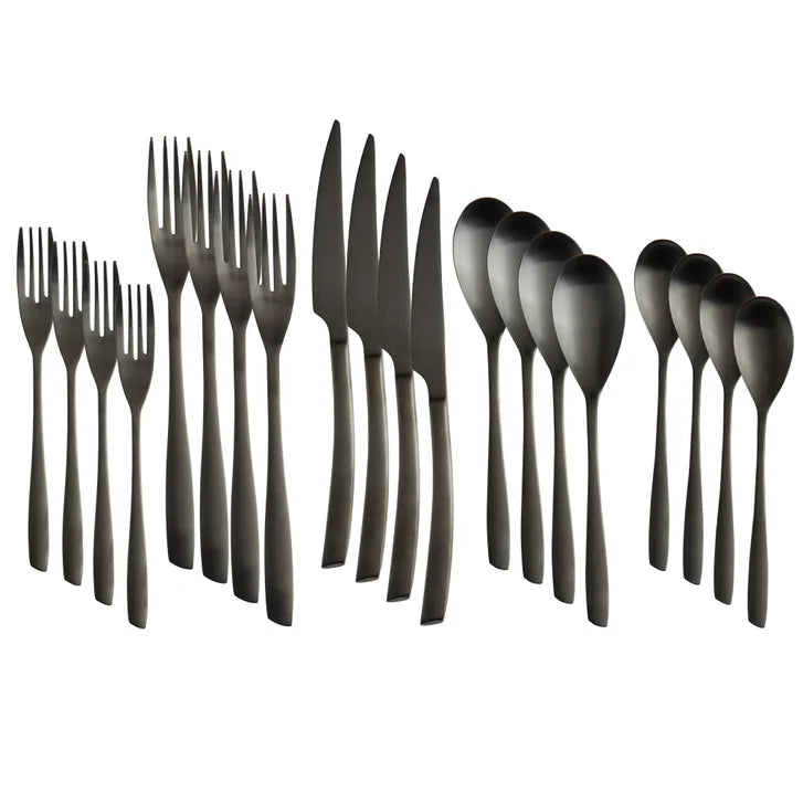 Safdie & Co. Mono Flatware Set, 60-piece