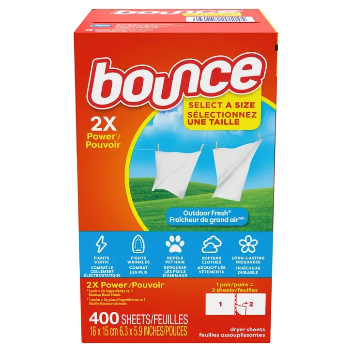 Bounce Select A Size Dryer Sheets, 400-count