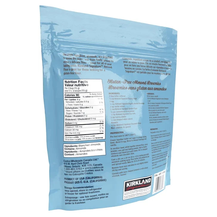 Kirkland Signature Superfine Grind Almond Flour, Blanched, 1.36 kg