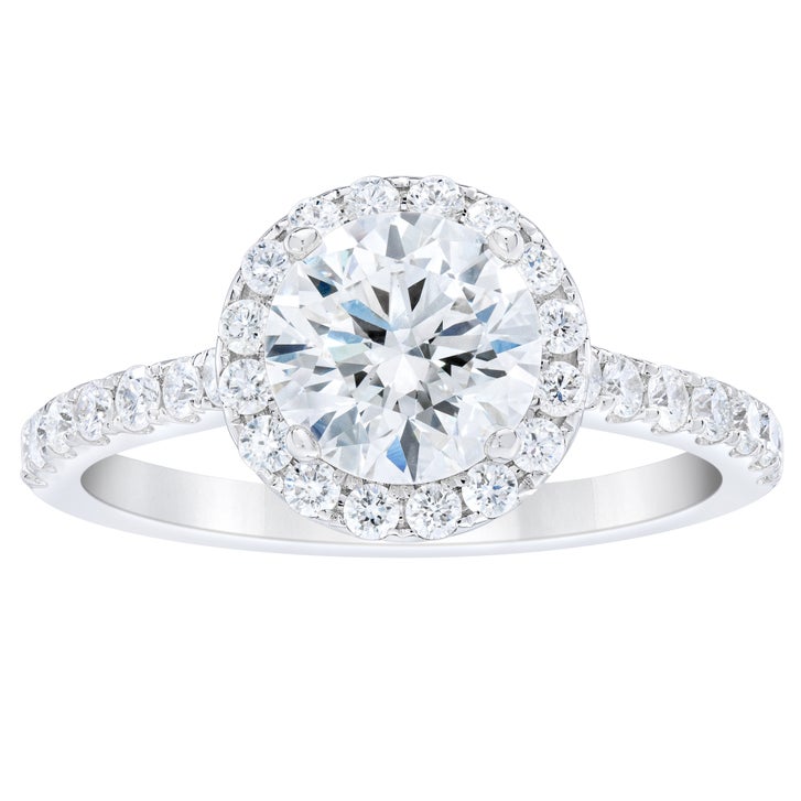 2.46 ctw Round Brilliant Cut, VVS2 Clarity, I Colour, Diamond Wedding Set