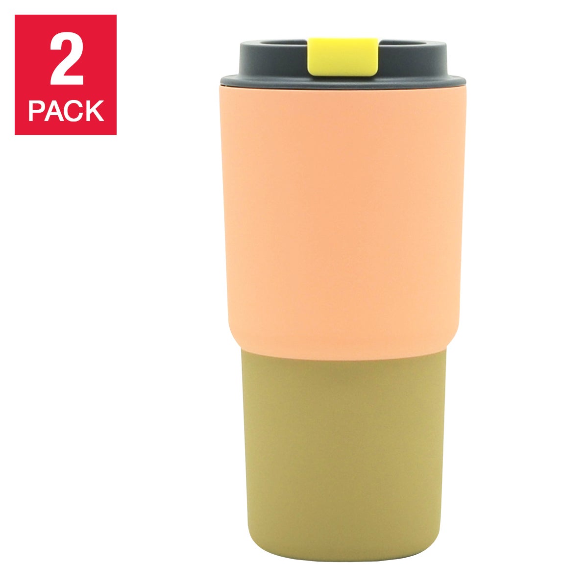 Asobu Pastel Stainless Steel 650 ml (22 oz) Mug, 2-pack