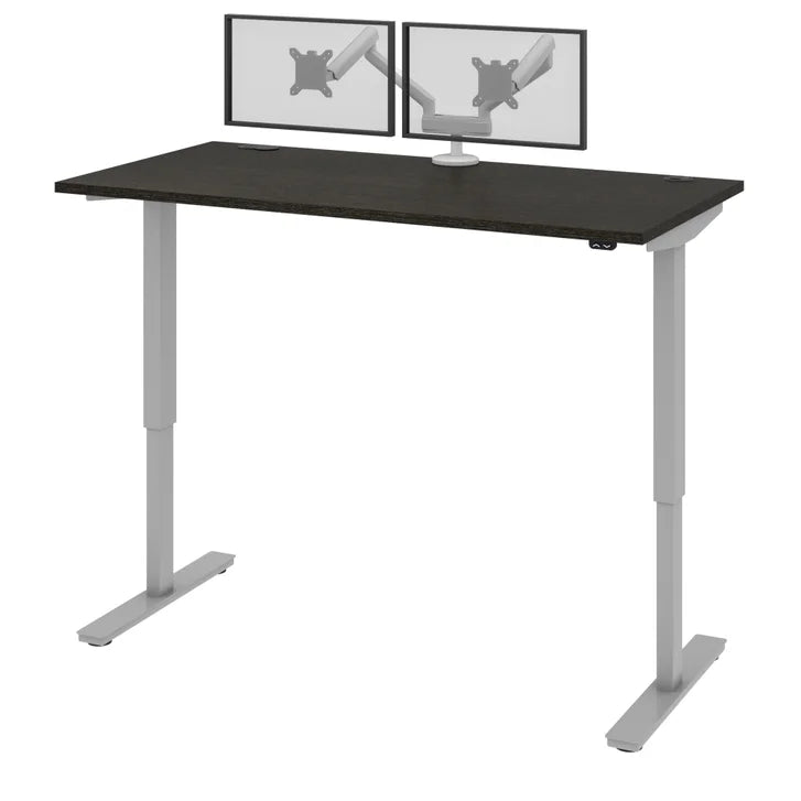 Bestar Upstand 76.2 cm x 152.4 cm (30 in. x 60 in.) Height Adjustable Desk with Dual Monitor Arm