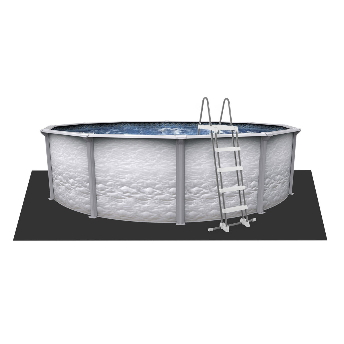 WAVEA - Round Above-Ground Steel Pool, Complete Kit with Accessories