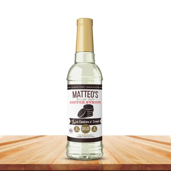 Matteo's Sugar-Free Coffee Syrup Variety Pack, 6 × 750 mL + 1 pump