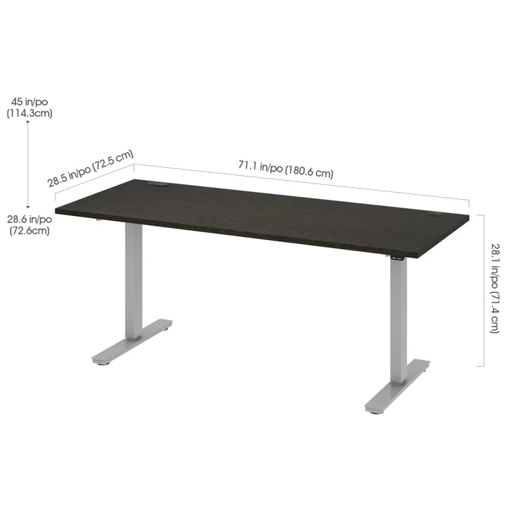 Bestar Upstand 72.4 cm x 182.9 cm (28.5 in. x 72 in.) Height Adjustable Desk