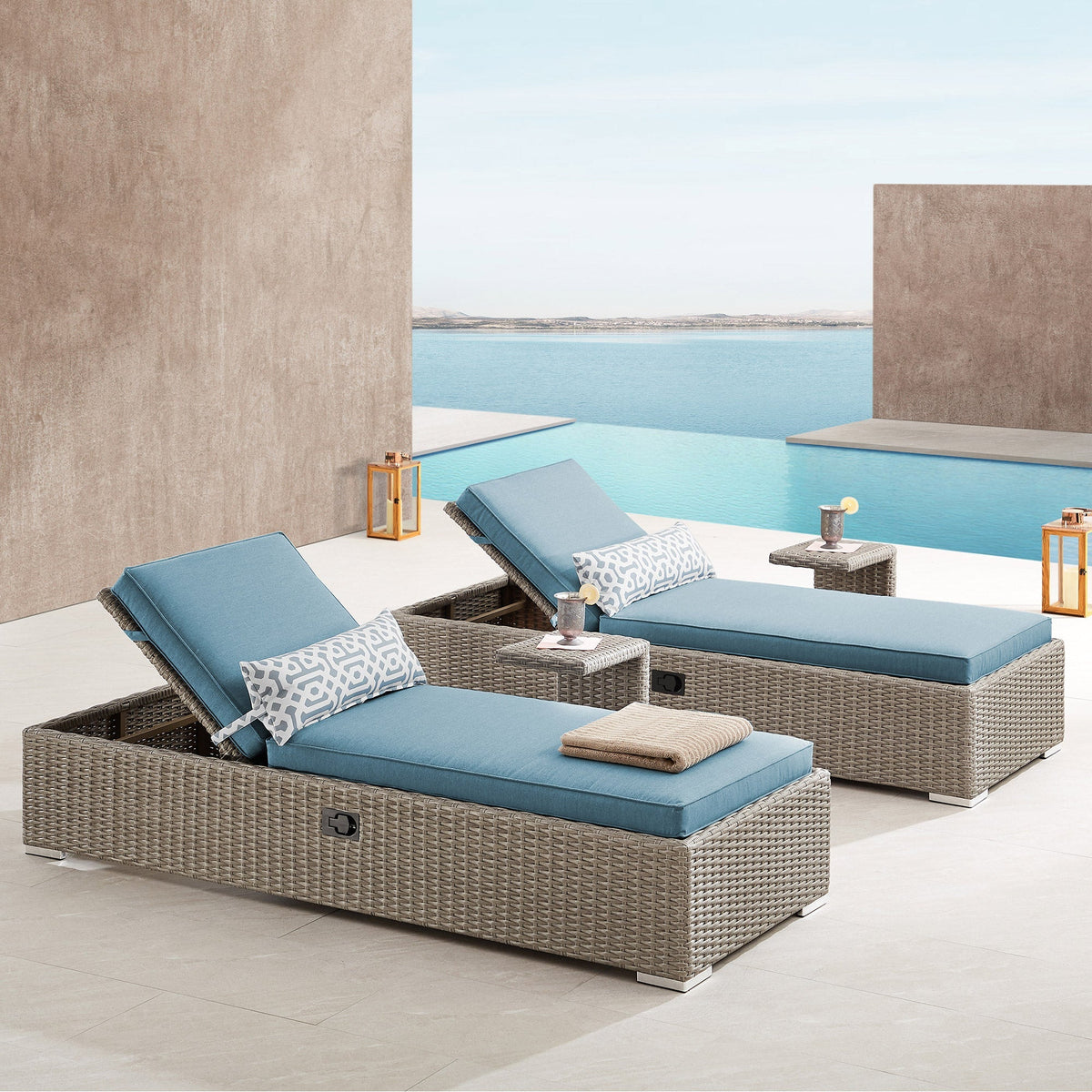 Niko 4-piece Patio Lounger Set