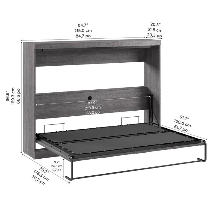 Bestar Oasis Premium Horizontal Queen Wall Bed