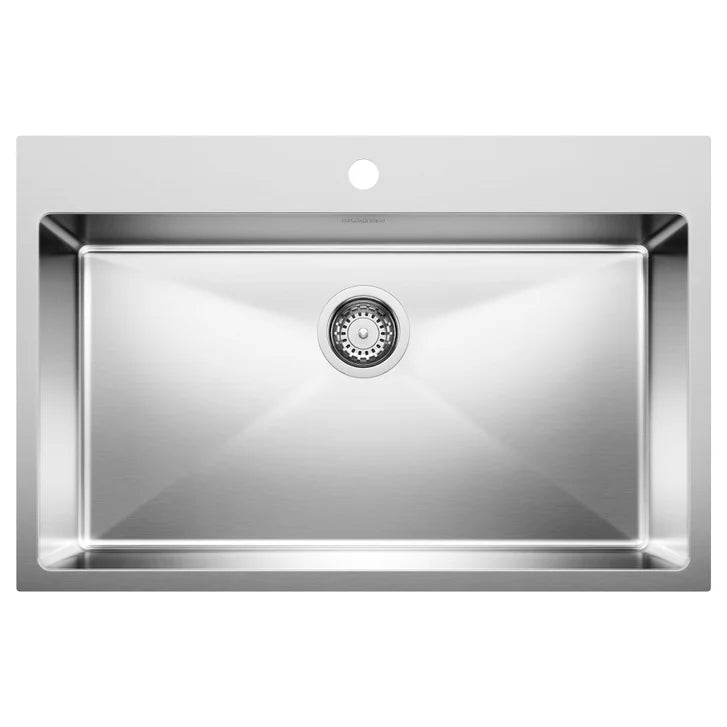 Blanco Quatrus R15 31.5 in. Dual Mount Stainless Steel Kitchen Sink