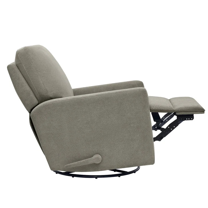 True Innovations Paxley II Grey Fabric Swivel Glider Recliner