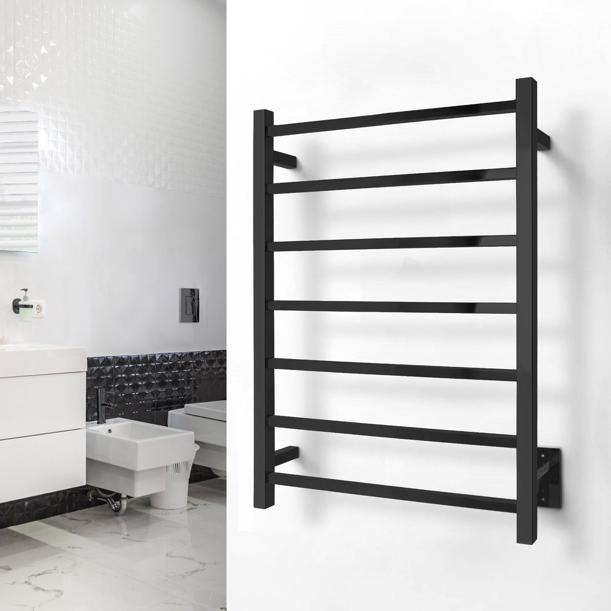 WarmlyYours Tahoe 7 Bar Towel Warmer
