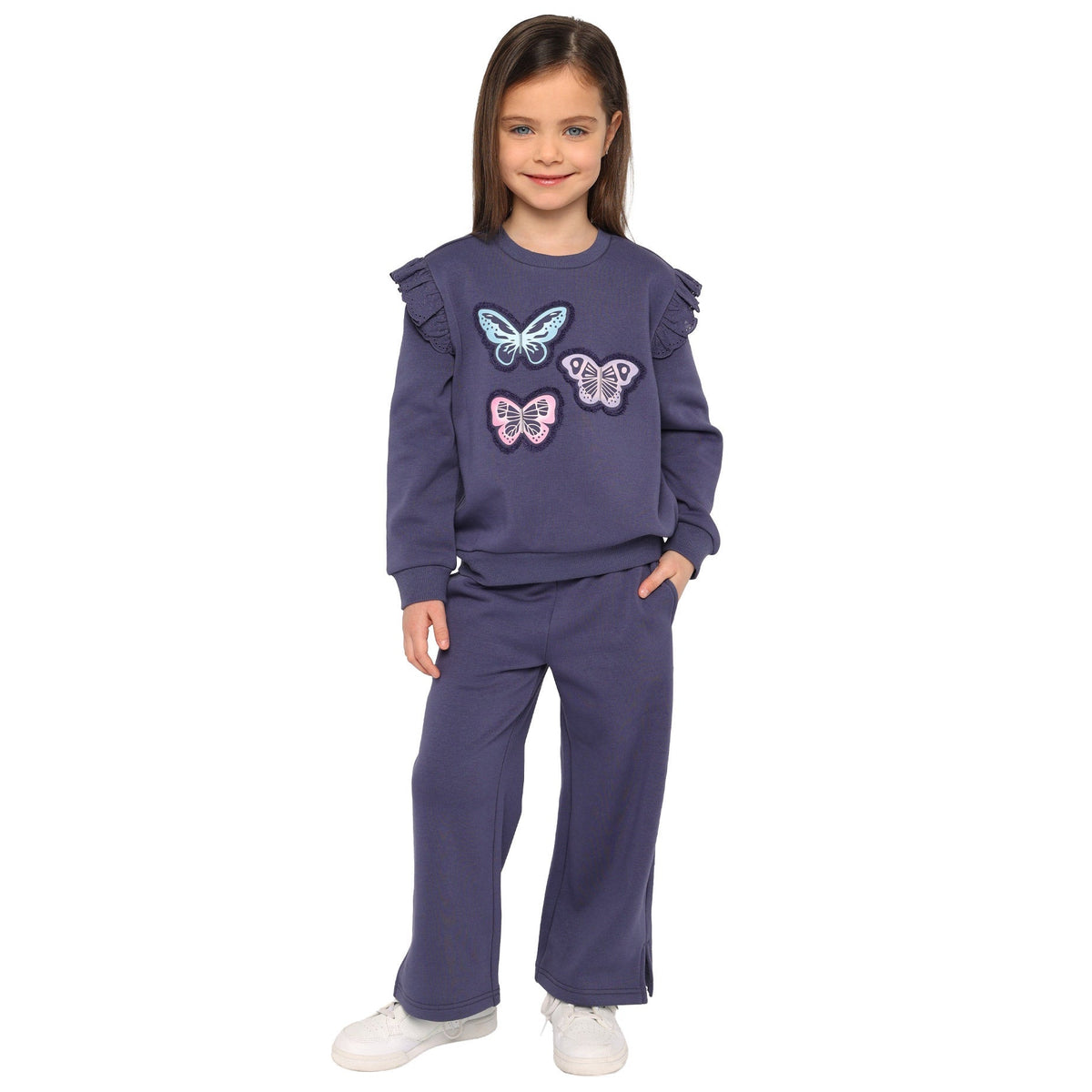 Pekkle Boys' and Girls' Cozy Fuzzy Fleece 2-piece Sweatshirt and Pants Set
