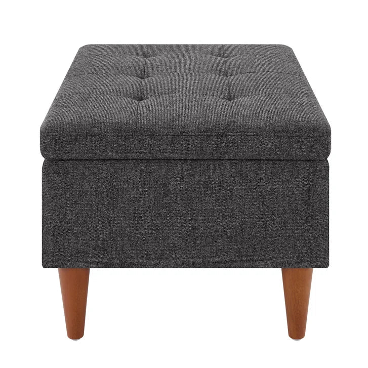 King Fabric Upholstered Storage Ottoman