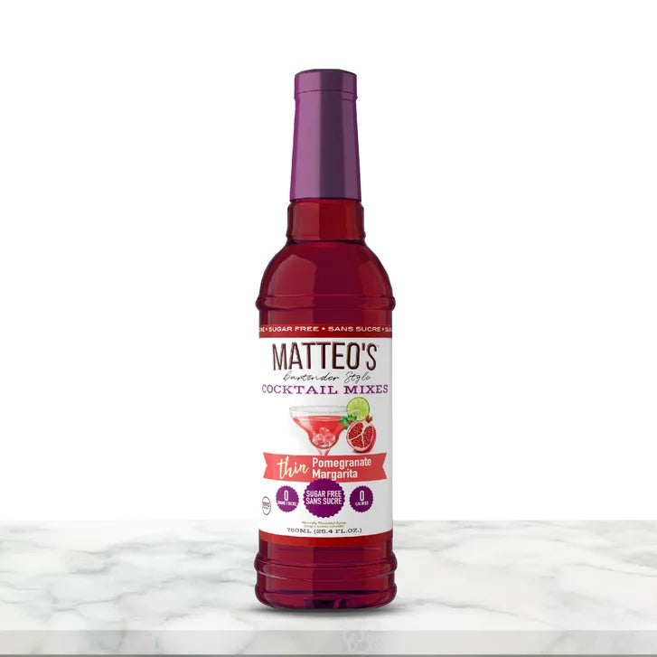 Matteo's Sugar-Free Cocktail Mix Variety Pack, 6 × 750 mL + 1 pump