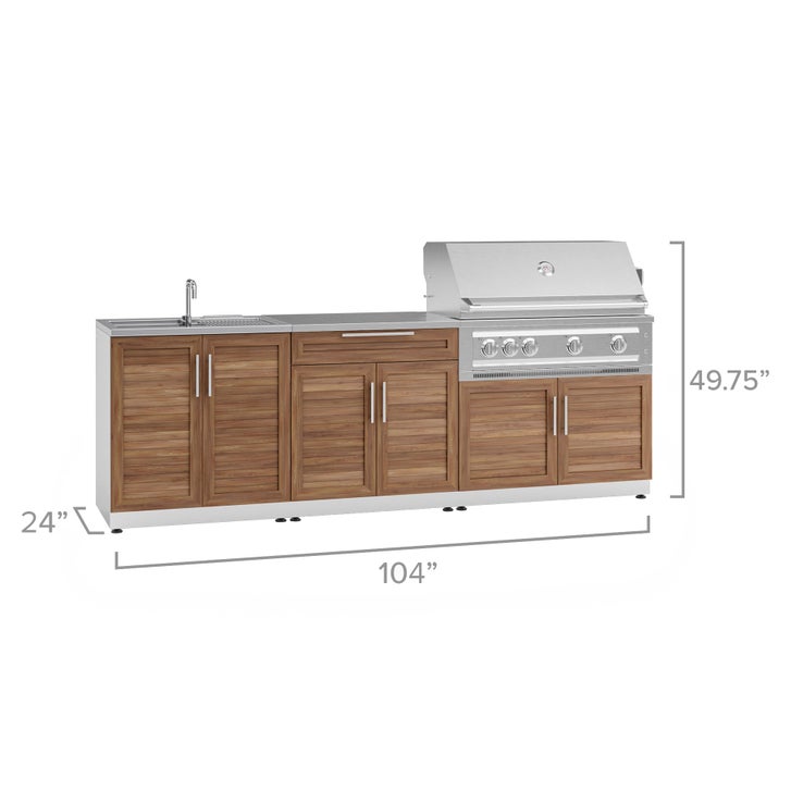 NewAge Products 5-piece Outdoor Kitchen Grove Set - Propane Gas