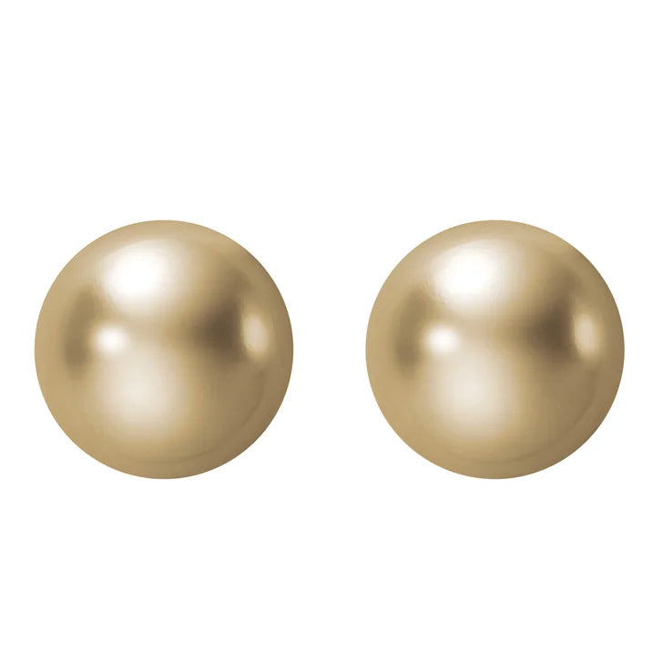 11 – 11.5 mm Golden Cultured South Sea Pearl Earrings