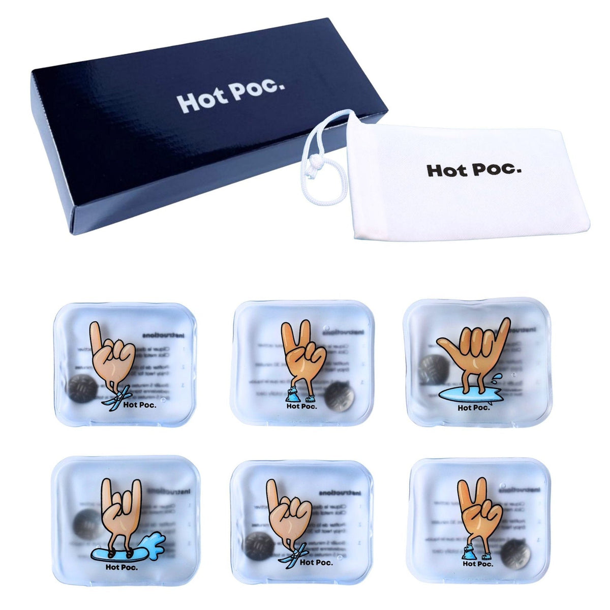 Hot Poc - Reusable Hand Warmers, 6-pack