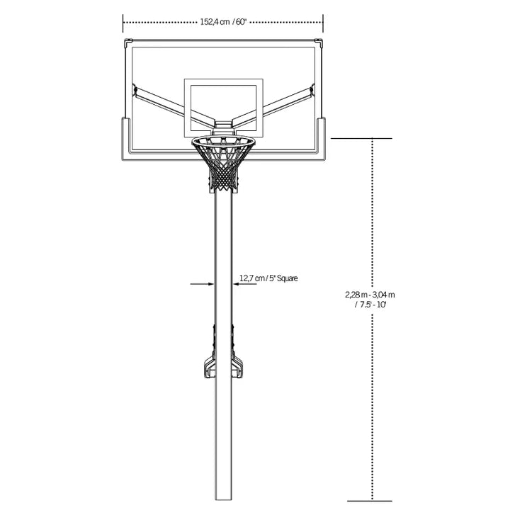 Lifetime Mammoth 152.4 cm (60 in.) Bolt-down Basketball Net