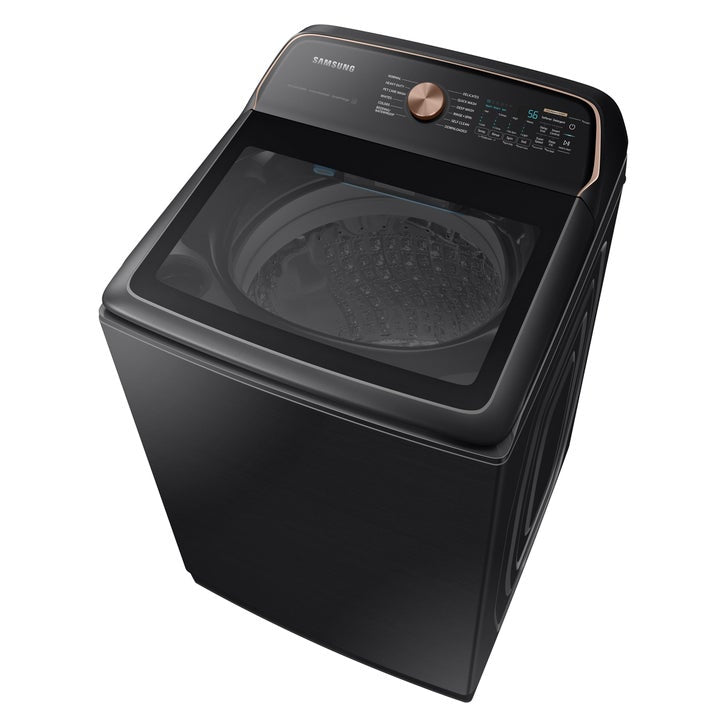Samsung 6.2 cu ft. Black Stainless Steel Top Load Washer with Pet Care Solution
