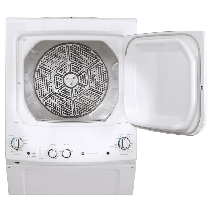 GE White 27 in. 4.4 cu. ft. Washer and 5.9 cu. ft. Dryer Laundry Centre