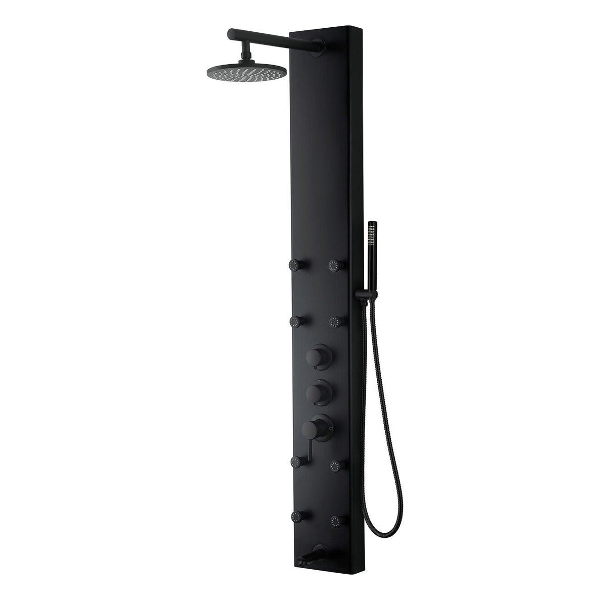 Akuaplus Amelia Pressure Balance Shower Panel with 8 Body Jets