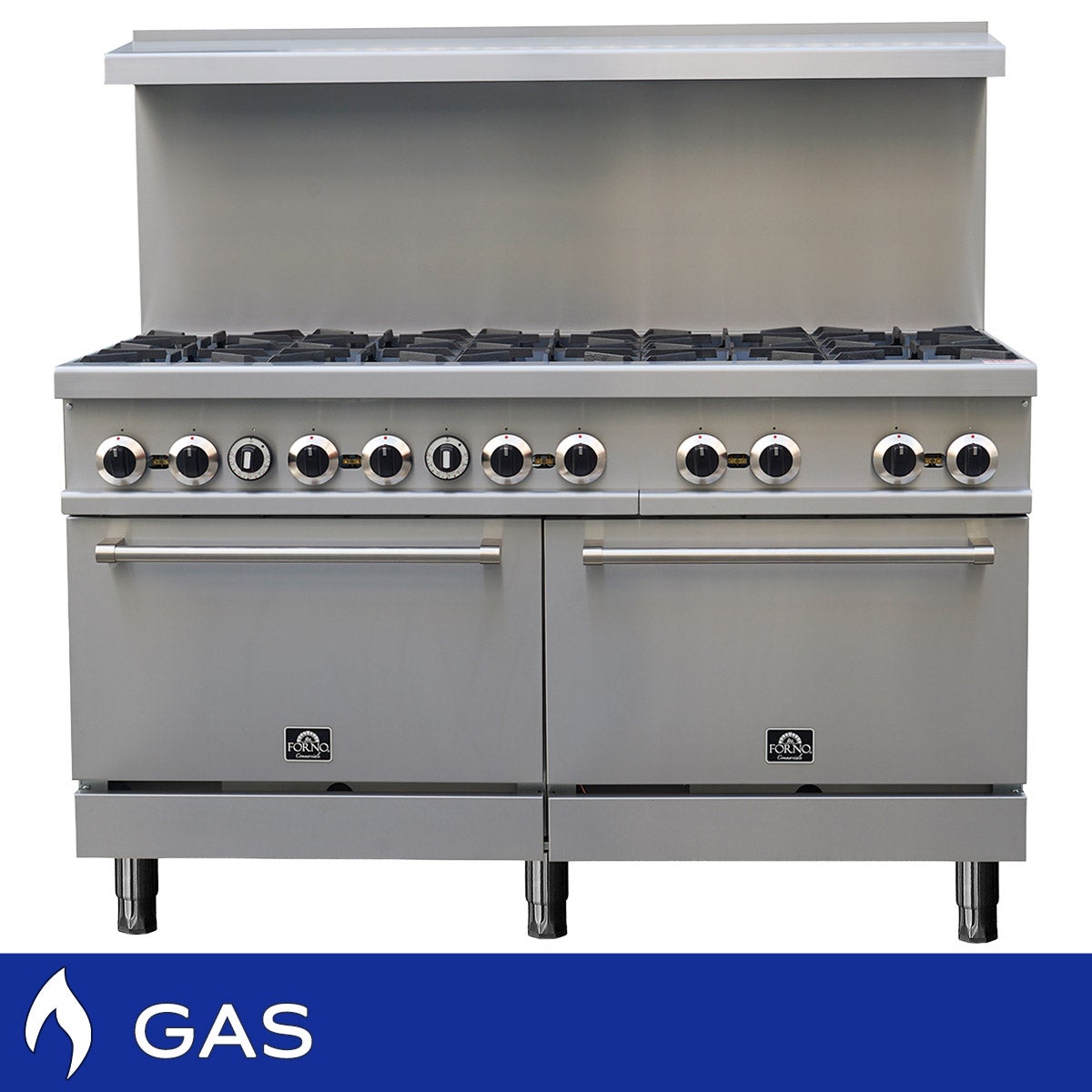 Forno Commerciale 60 Inch Stainless Steel Gas Range