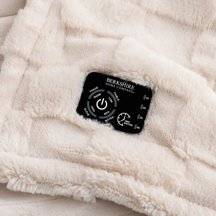Berkshire Home Company Heated Luxe Faux Fur Throw