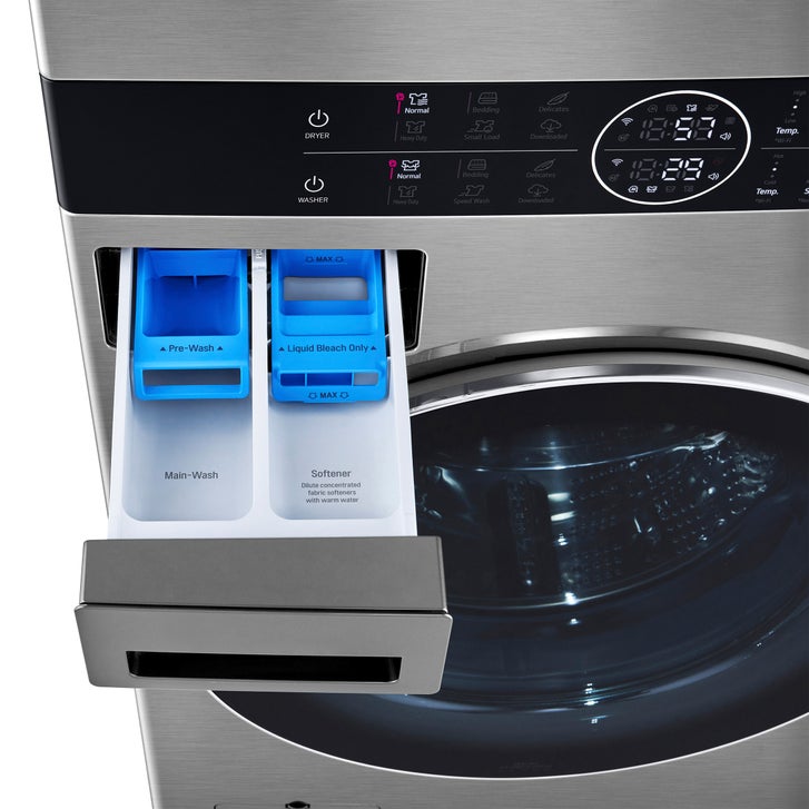 LG Single Unit Front Load WashTower with 5.2 cu ft. Steam Washer and 7.4 cu ft. Electric Steam Dryer