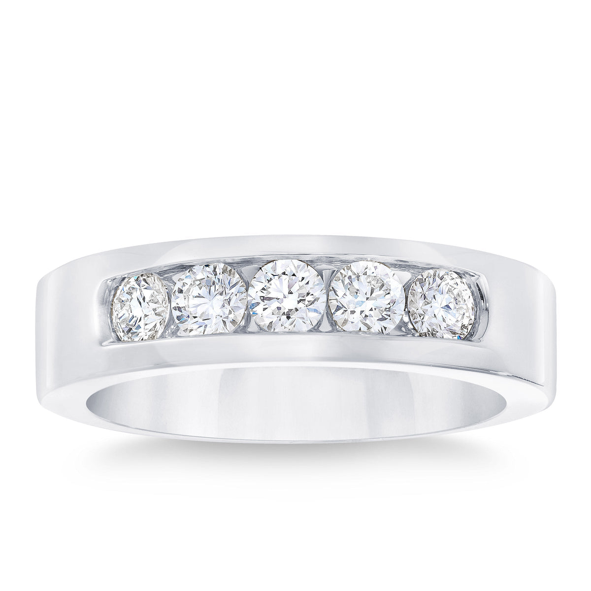 Men's Round Brilliant Diamond Ring (0.95 ctw)