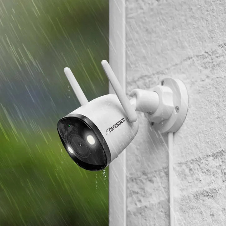 Defender AI POWERED 4K Guard Pro Wi-Fi Plug-in Power Security Cameras, 4-pack
