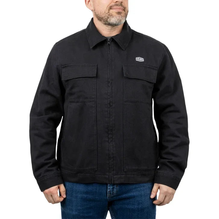 Vans Men's Mcavoy Zip Station Jacket – Casual Full-Zip Coat with Collar