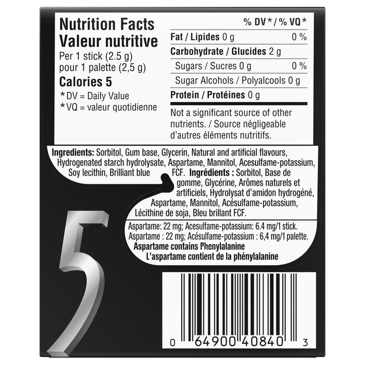 5 - Peppermint Gum, 10 × 15 pieces