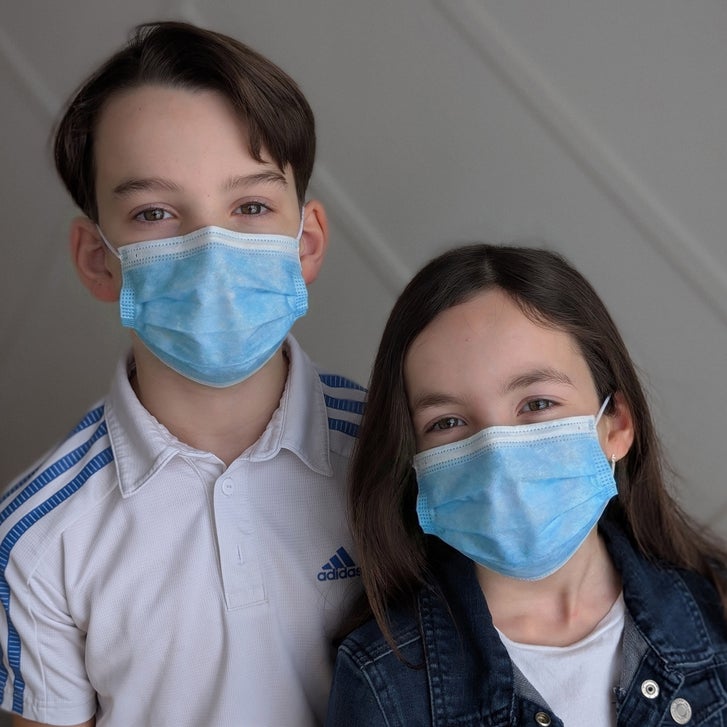 Medicom SafeMask Pediatric Procedure Face Masks for Kids, 50 Blue Masks