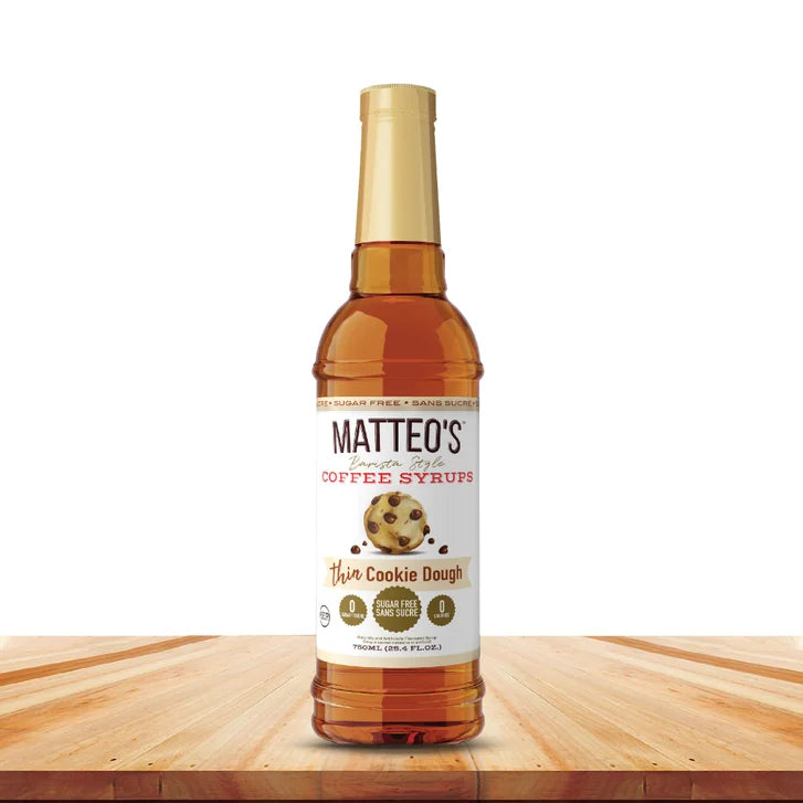 Matteo's Sugar-Free Coffee Syrup Variety Pack, 6 × 750 mL + 1 pump
