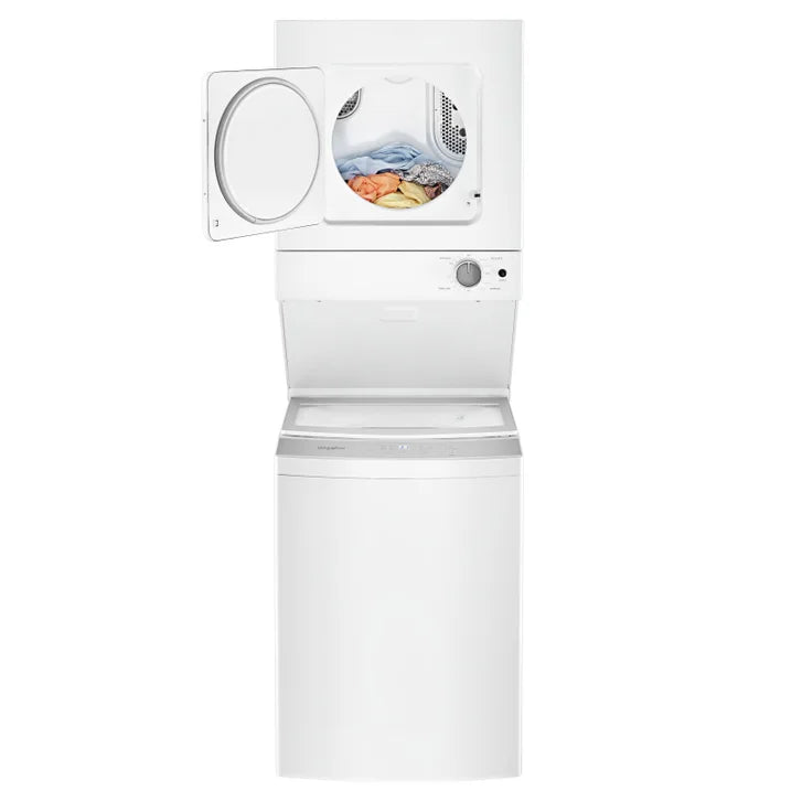 Whirlpool 24 in. White Electric Stacked Laundry Centre with 1.8 cu. ft. IEC Washer and 3.4 cu. ft. Dryer