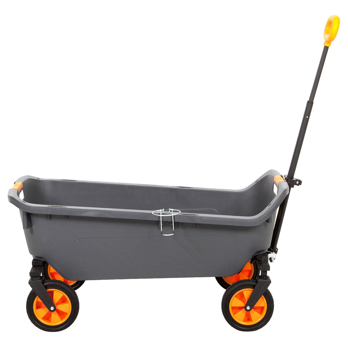 Seina Heavy Duty Plastic Utility Wagon with Fold-Up Wheels