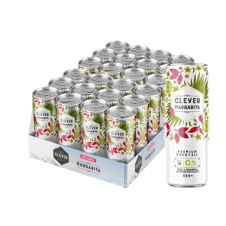Clever Mocktails Sugar Free Margarita, 355 mL 24-pack