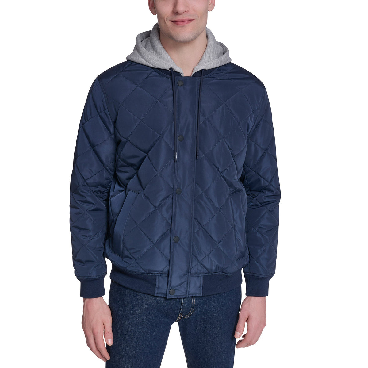Converse Men's Hooded Quilted Bomber Jacket