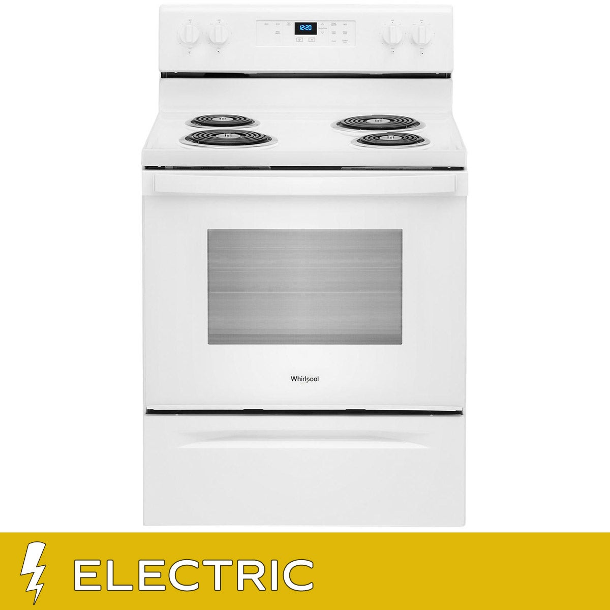 Whirlpool 30 in 4.8 cu ft. Electric 4 Burner Range