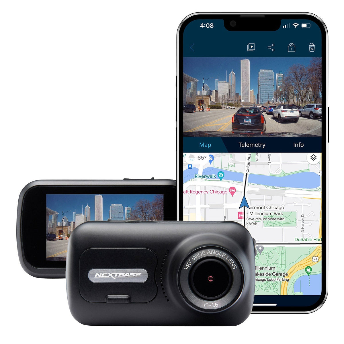 Nextbase 322GW Dash Cam Bundle with Rear Window Camera